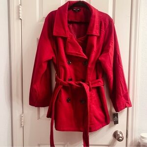 New with Tags - Women's Red Double-Breasted Coat
